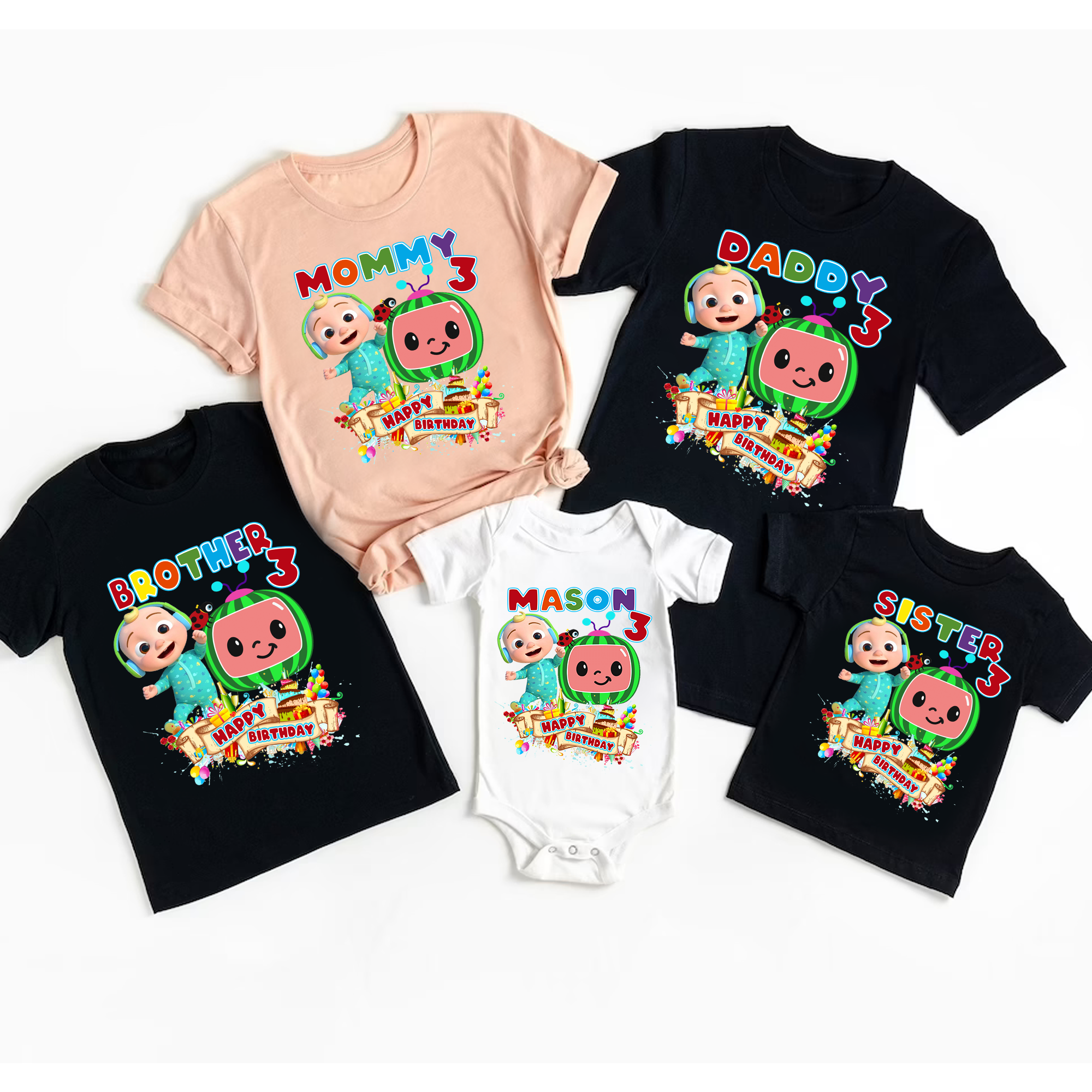 Cocomelon 1St Birthday Shirt, Personalized Coco-melon Birthday Shirts, Cocomelon family shirts, Cocomelon Party Family matching shirt