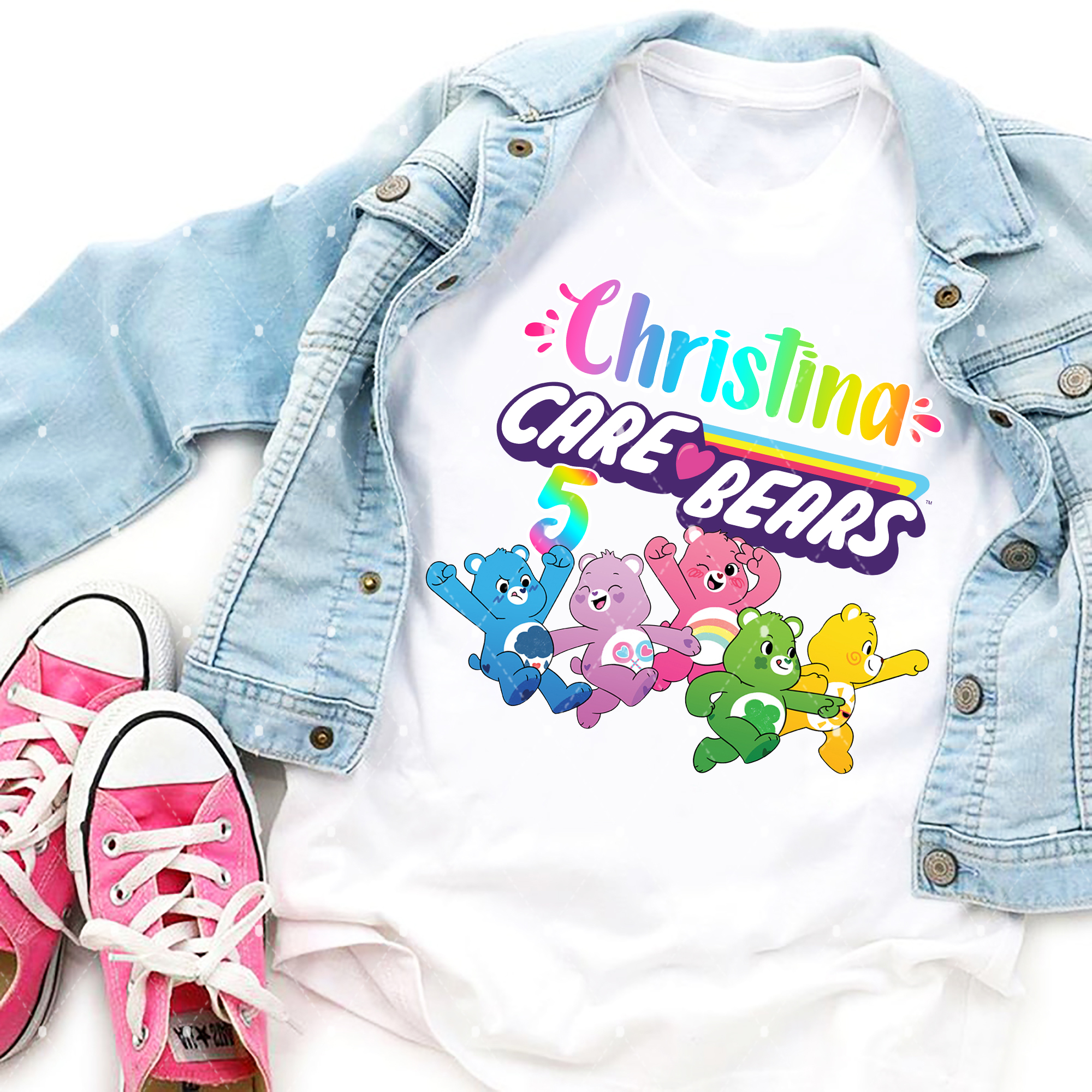 Personalized Care Bears Family Matching Birthday Shirt, Care Bears Family Birthday Shirt, Care Bears Birthday Family Custom Age and Name