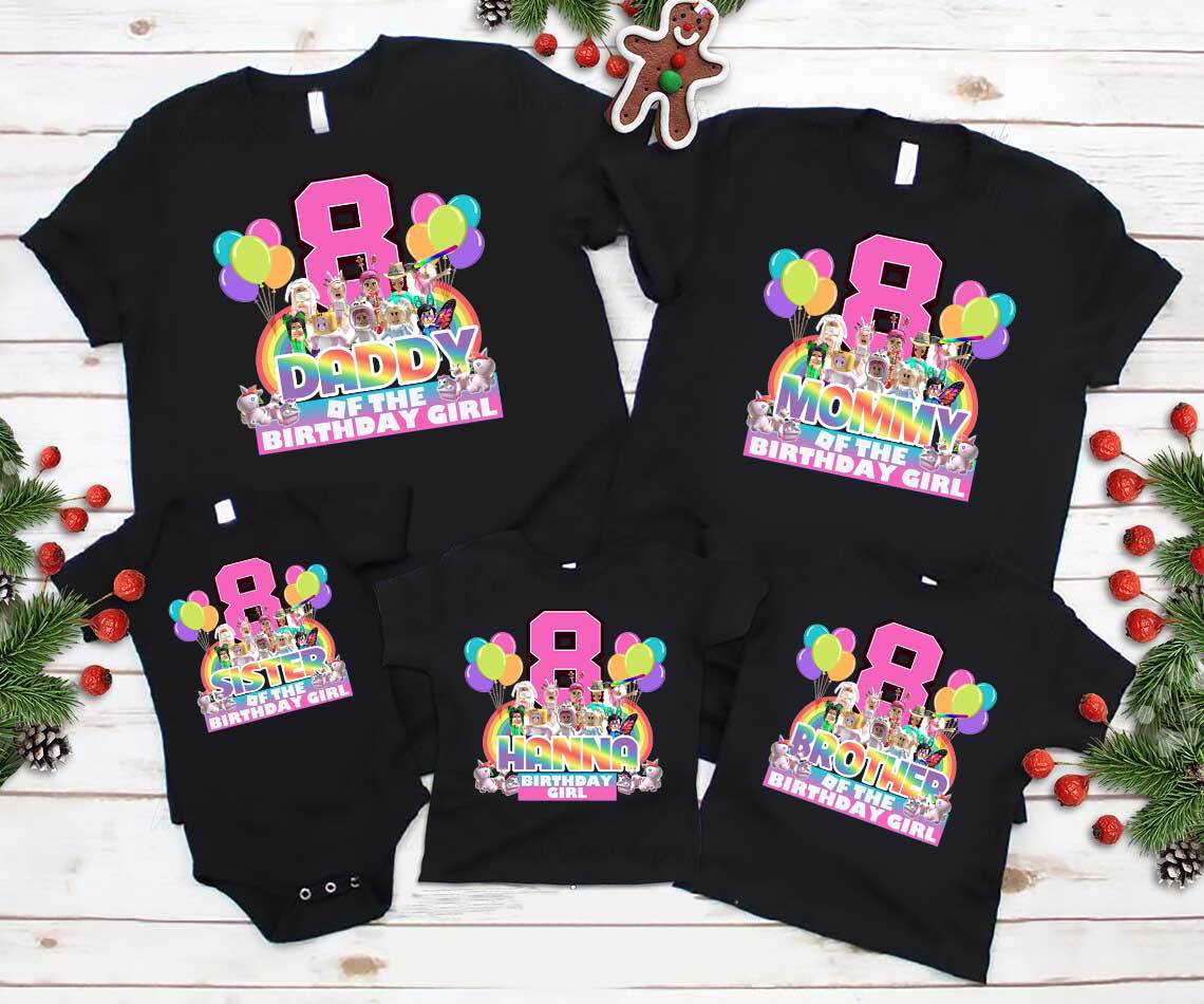 Roblox Girl Birthday Shirt, Roblox Birthday Shirt, Roblox birthday theme shirts, Roblox Girl Shirt, Roblox shirt, Girl birthday gift