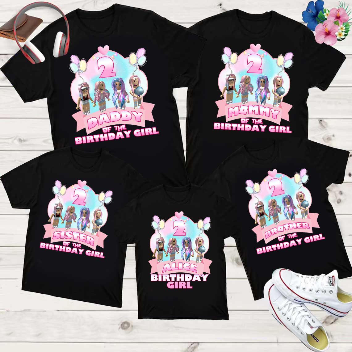 Roblox Girls Birthday Shirt, Roblox Tshirt, Personalized birthday shirt with Name & Age, 1st 2nd 3rd 4th 5th 6th 7th 8th 9th 10th Birthday