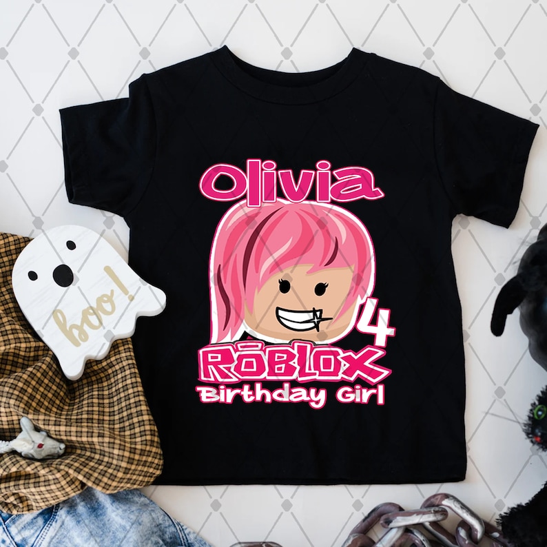 Roblox Birthday Girl African American Family Party Shirts