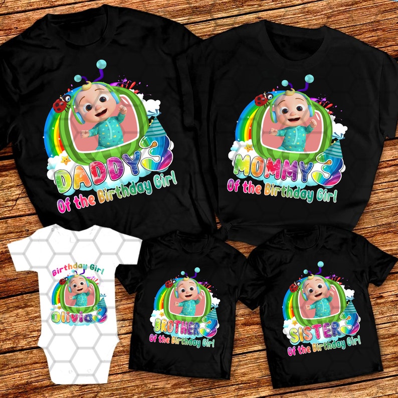 Personalized  Cocomelon JJ Birthday Shirt, Cocomelon Family Matching Shirt, Cocomelon Family Birthday Boy Shirt, Cocomelon Birthday Boy Tee