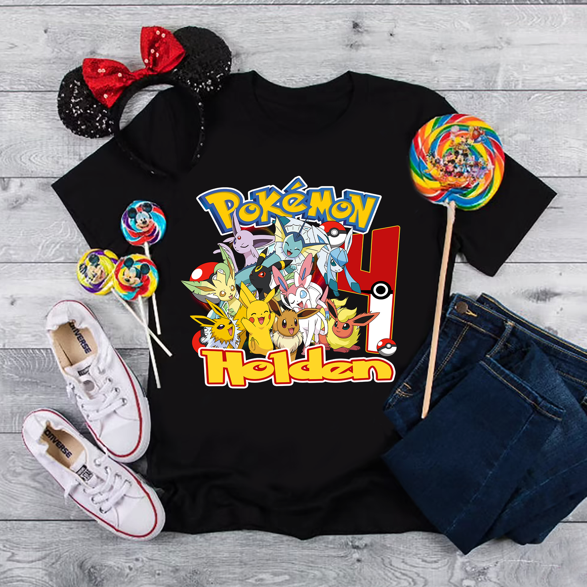 Custom Pokemon Birthday Boy Shirt, Kids Pokemon Birthday Shirt, Pikachu Pokemon Kids Shirt