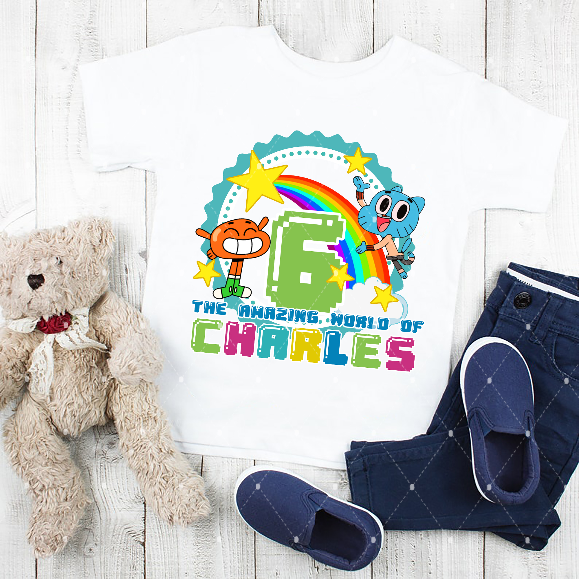 The Amazing World Of Gumball Birthday Shirt, Family Matching Birthday Shirt, Gumball Party Matching Shirt, Family Shirt, Vacation Shirt
