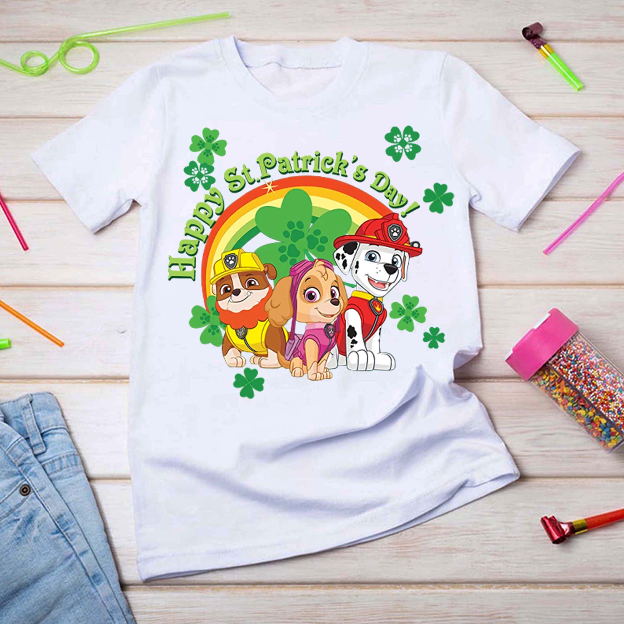 Paw Patrol Patrick shirt, Toddler Patrick Shirt, St Patrick Day Shirt, Family matching paw patrol tee, Paw Patrol Theme birthday shirt