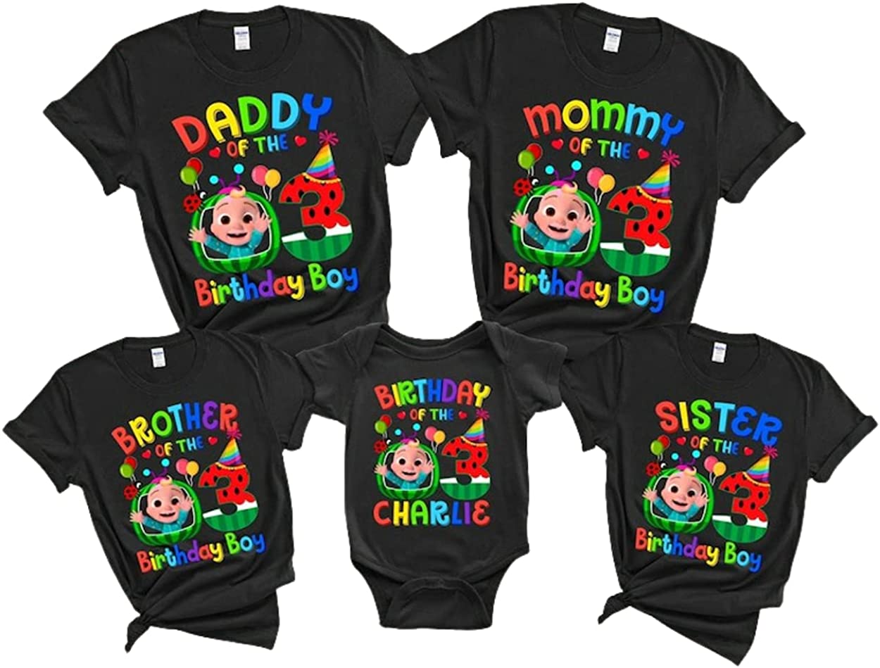 Personalized cocomelon Family T-Shirt, Family Matching Shirt, Family Birthday Shirt, Melon Birthday Shirt, Cocomelon Birthday Shirt