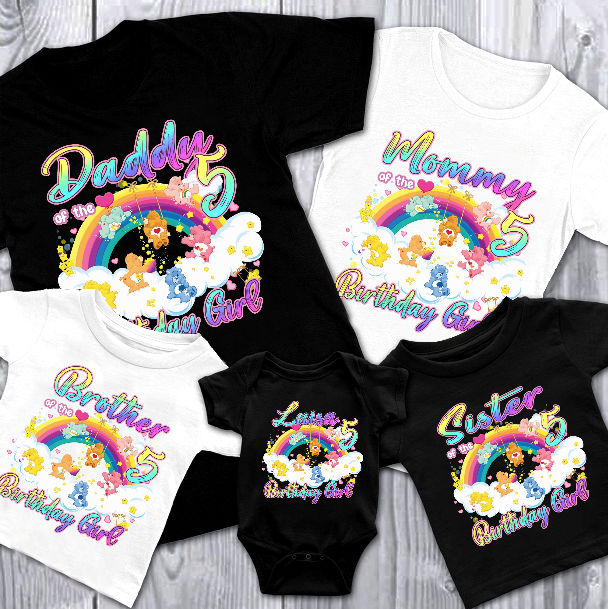 Custom Care Bears Birthday Shirt, Care Bears Famil