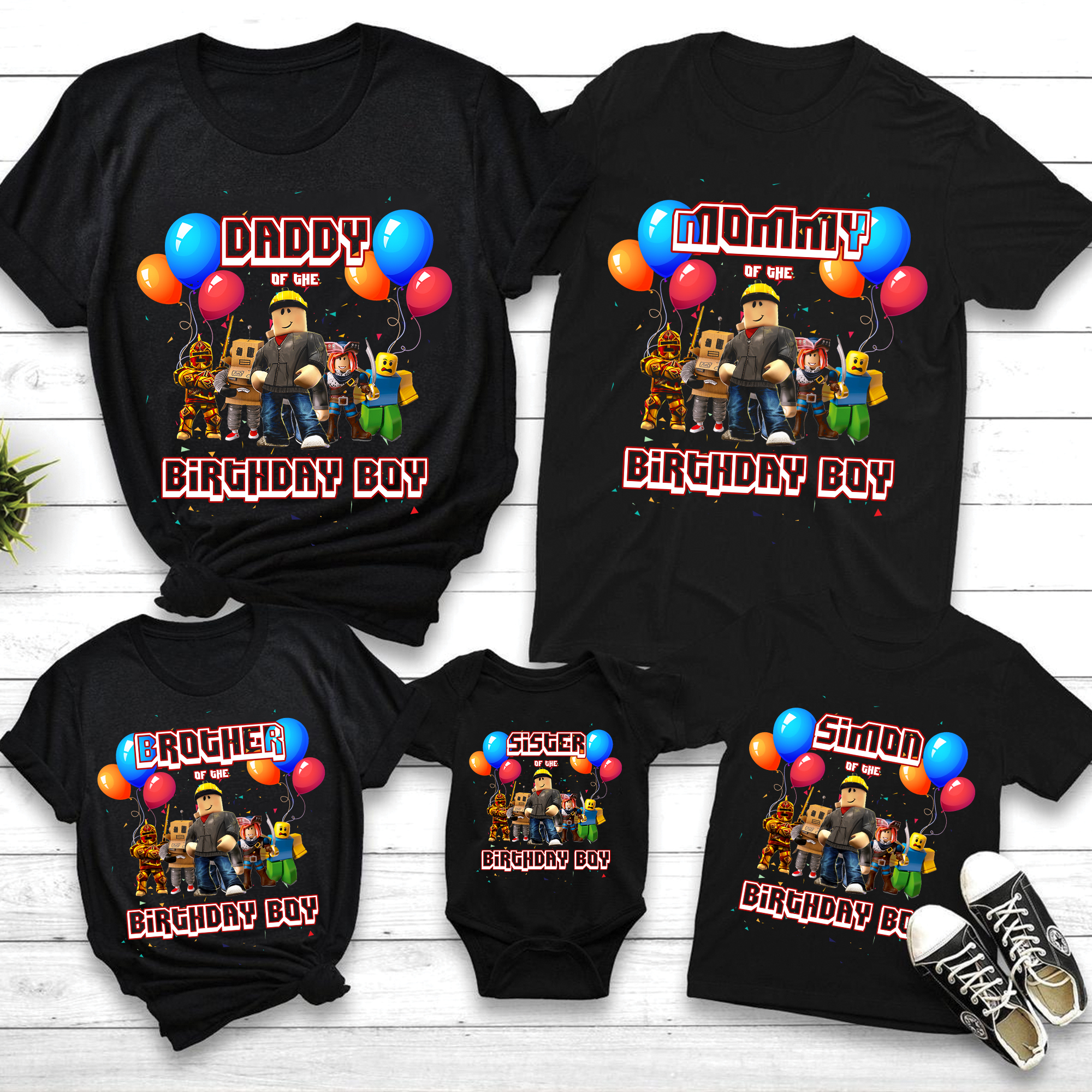 Personalized Roblox Themed Birthday Shirt, Roblox Shirt, Family Matching shirts, Roblox fan gift shirt, kids gift, birthday shirt