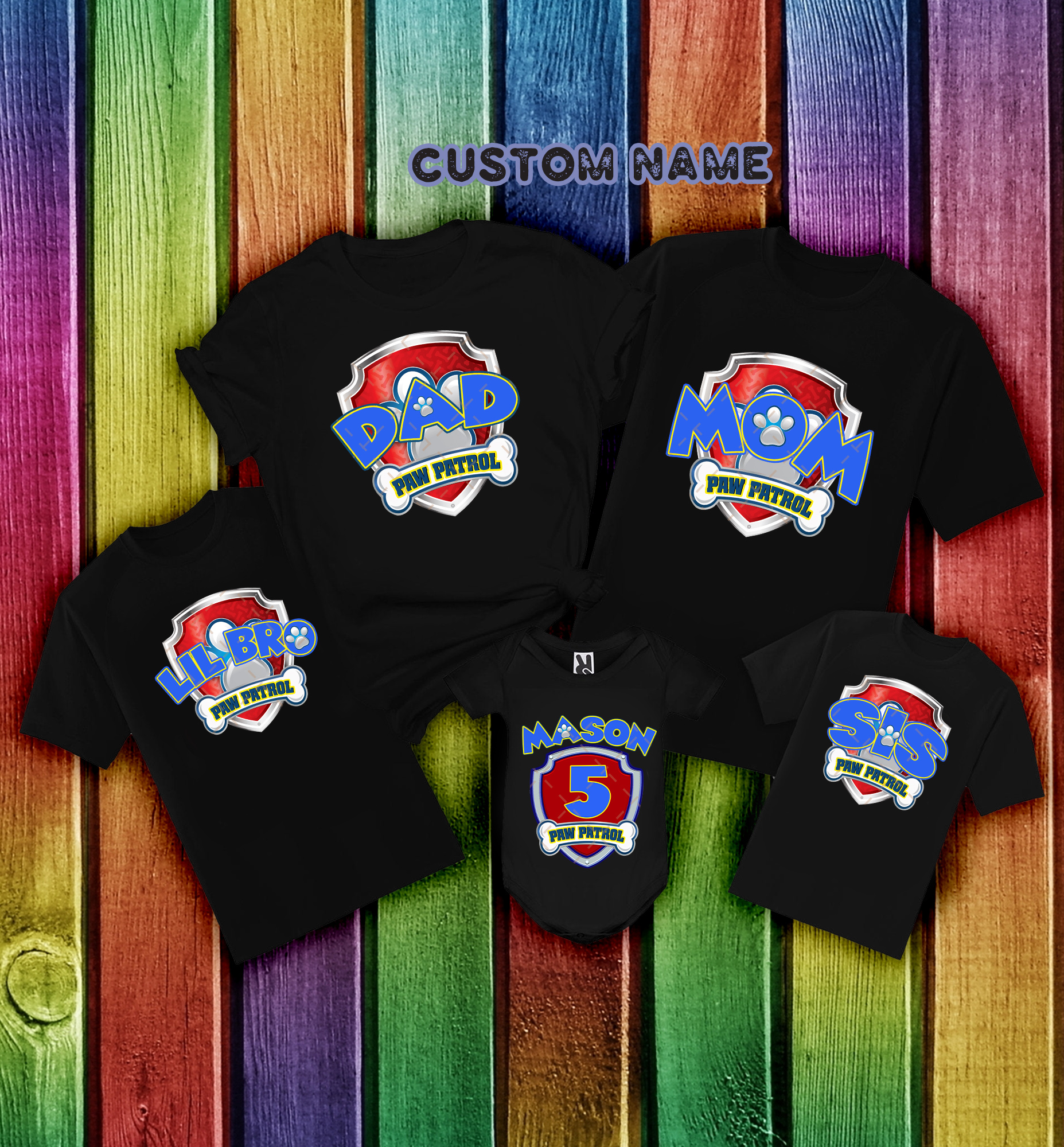 Paw Patrol Inspired Birthday T Shirt, Paw Patrol Theme Party, Personalized Raglan shirt for kids, Matching Family Shirts Birthday Gift