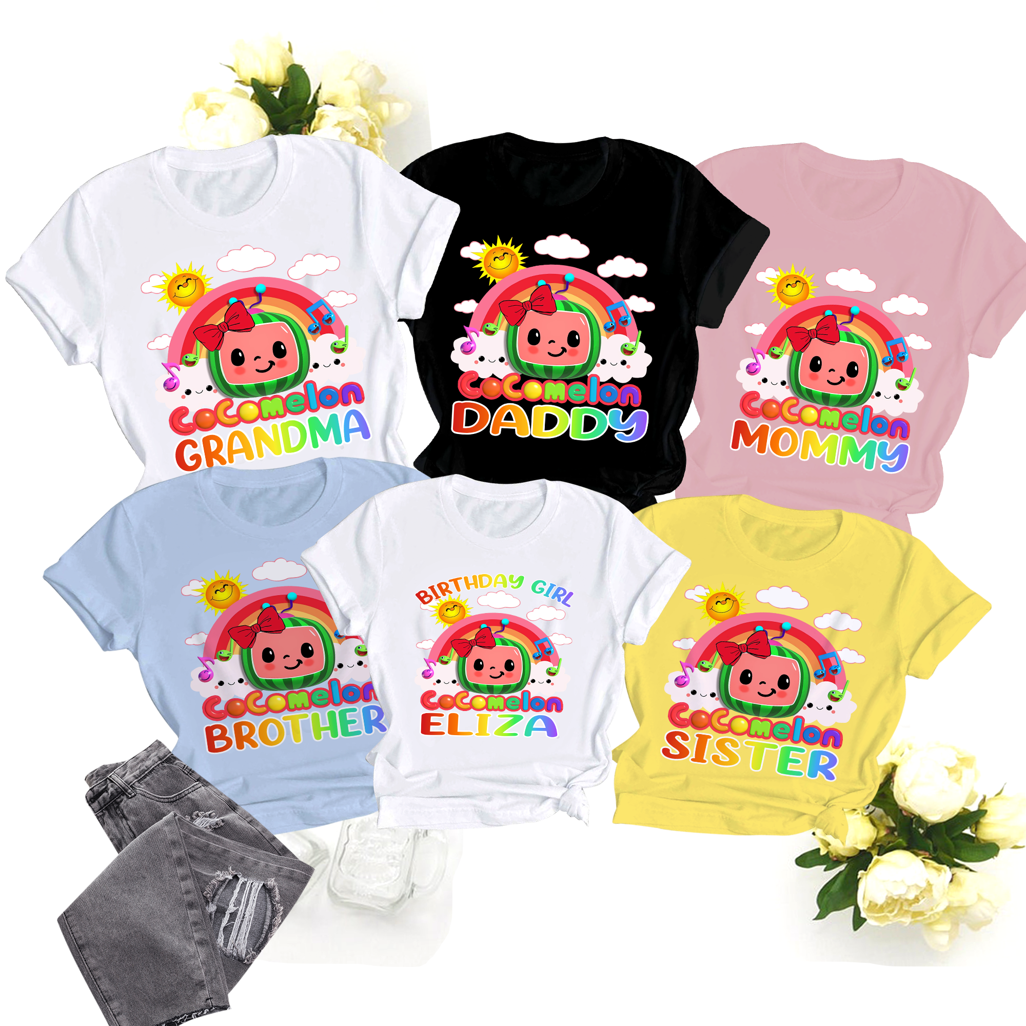 Cocomelon Birthday Shirt, Cocomelon Family Matching Shirt, Cocomelon Party Family Shirt, Personalized Coco-melon Birthday Shirt