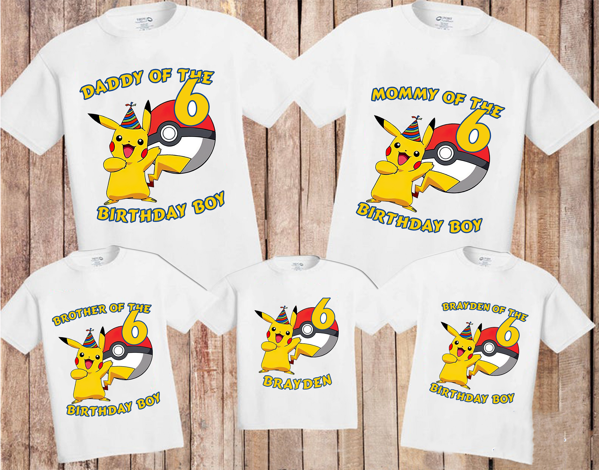 Pikachu Pokemon Birthday Shirt, Pokemon Family Birthday Shirt, Personalized Pokemon Birthday, Matching Birthday Family Shirts, Pokemon Shirt,Pokemon Shirt