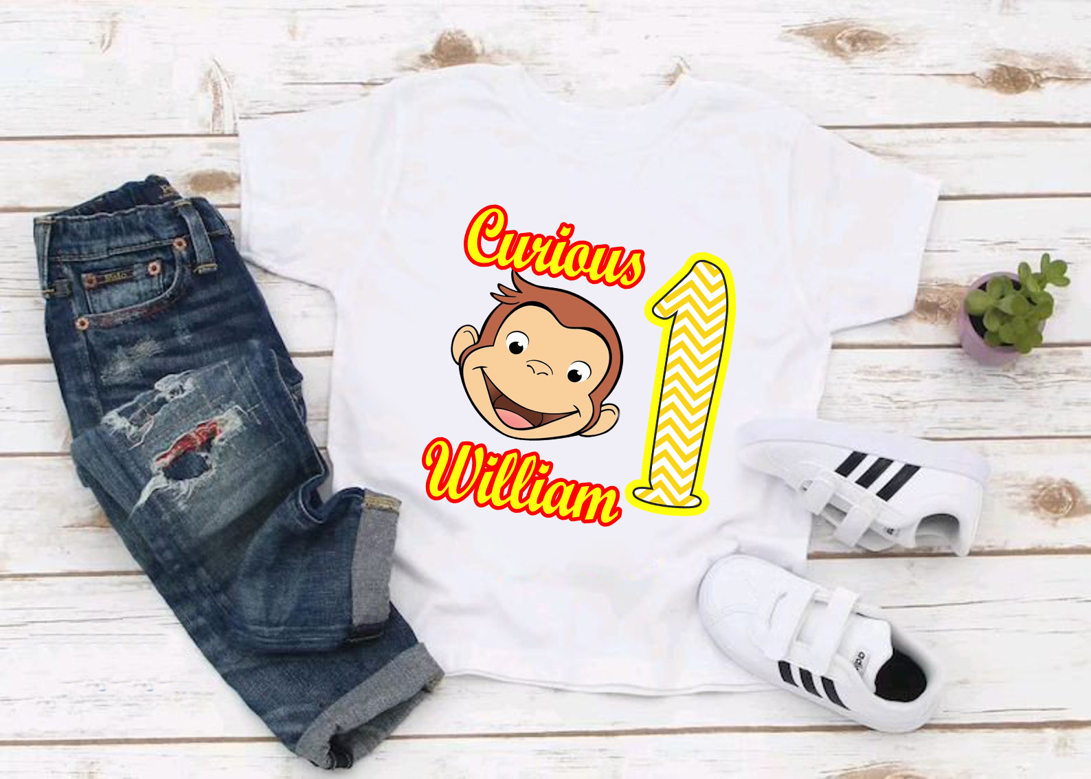 Personalized Curious George Birthday Shirt, Custom Name and Age, Customized Curious George Shirts, Family Tee, Curious George shirt, Monkey