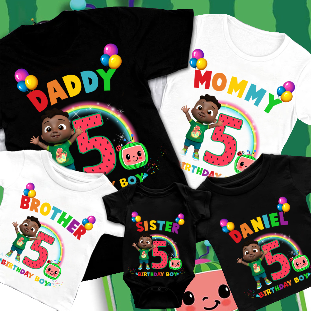 Cody Cocomelon birthday theme shirts, customized Cocomelon Birthday shirts, Family matching Shirts, Cocomelon  birthday boy shirt