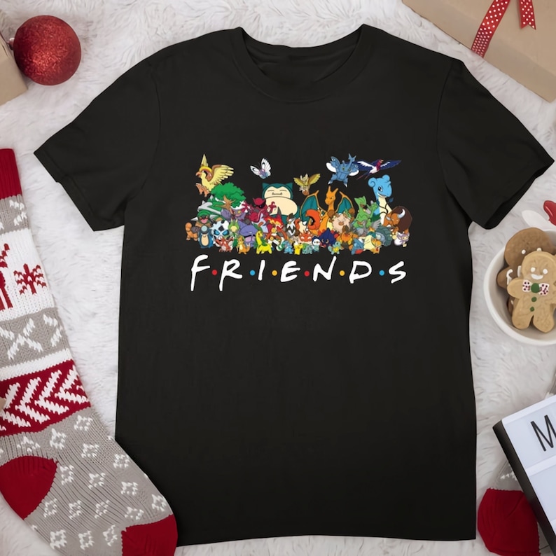 Pokemon Friends Shirt, Pokemon shirt, Pikachu Shirt, Friends shirt, Pokemon Cosplay shirt, Pokemon Gift, Pokemon kids Tshirt,Friends Tv show