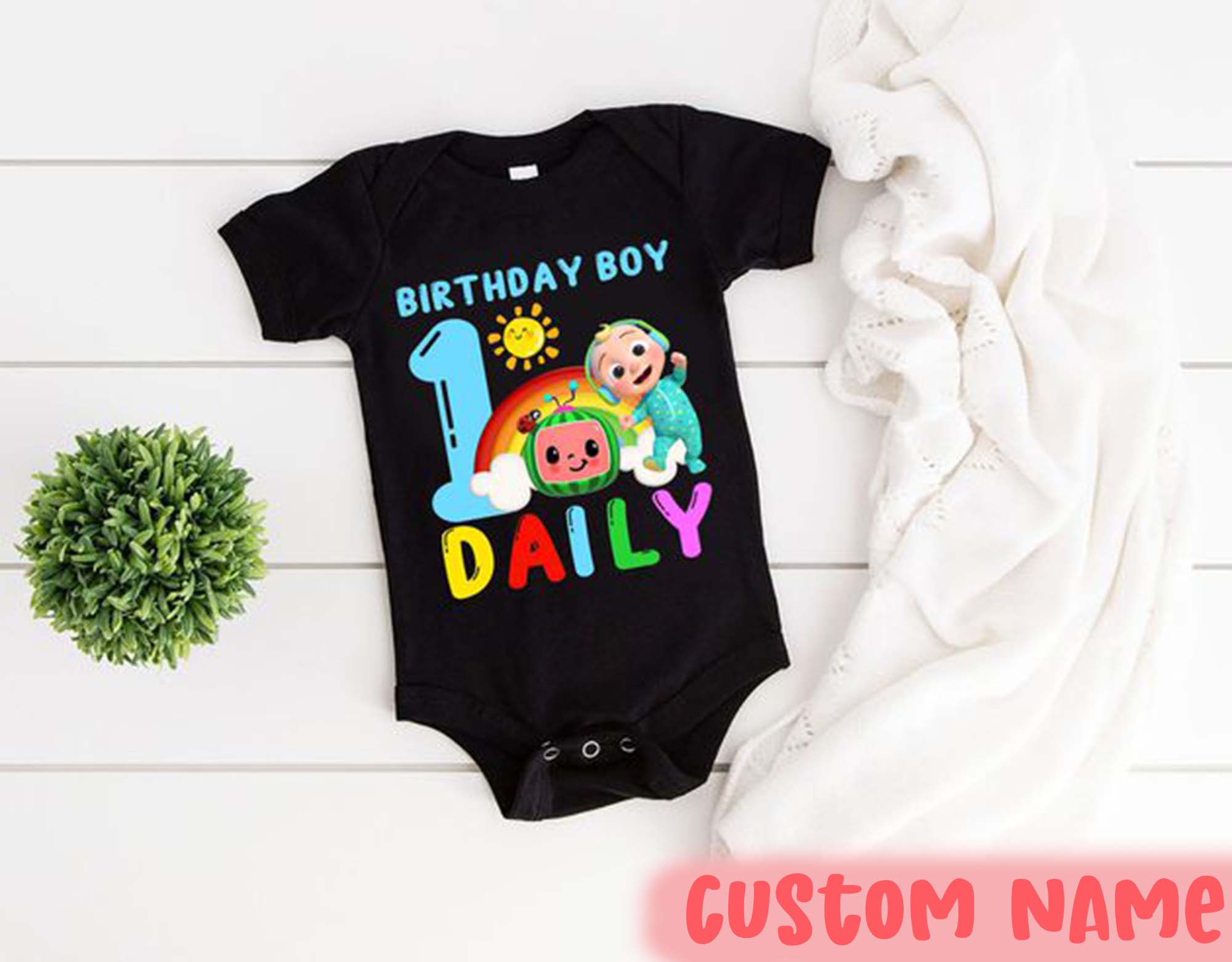 Personalized Cocomelon Birthday Kids Shirt, Rainbow Melon Shirt, Cocomelon Birthday Girl Shirt, Custom cocomelon party