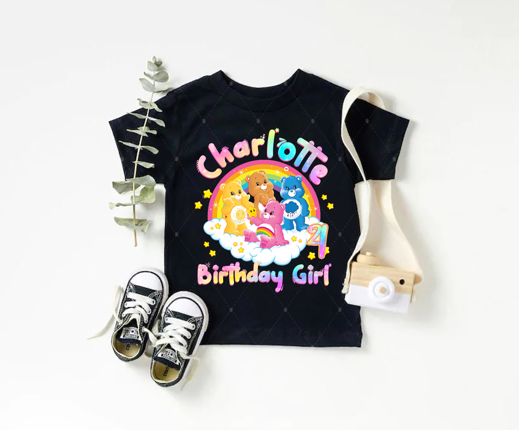 Personalized Care Bears Birthday Shirt, Care Bears Matching Family Shirt, Care Bears Kids Shirt, Care Bears Outfits Set, Custom Name  And Age