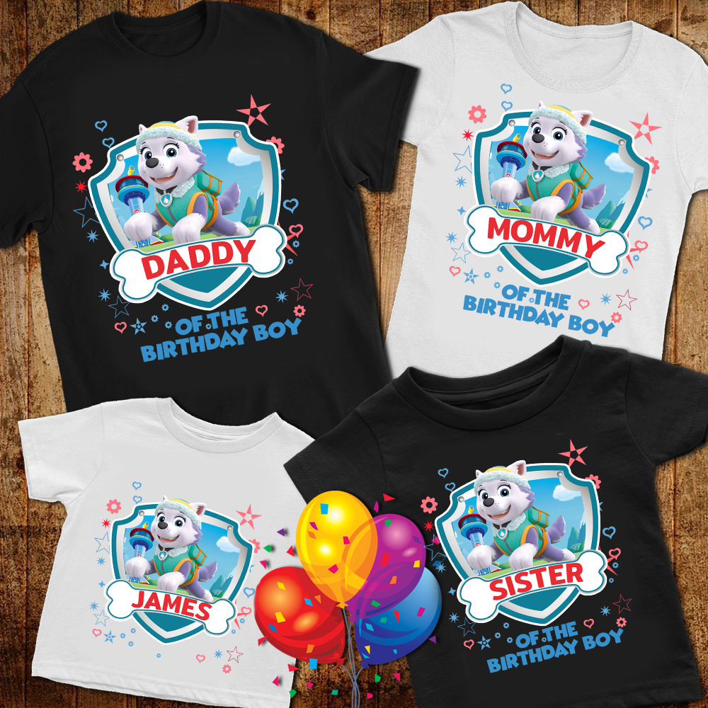 Personalized Paw Patrol Birthday girl Shirt, Paw Patrol Birthday boy, Paw Patrol Matching Shirts, Paw Patrol Family Shirts ,Birthday Paw Patrol gift