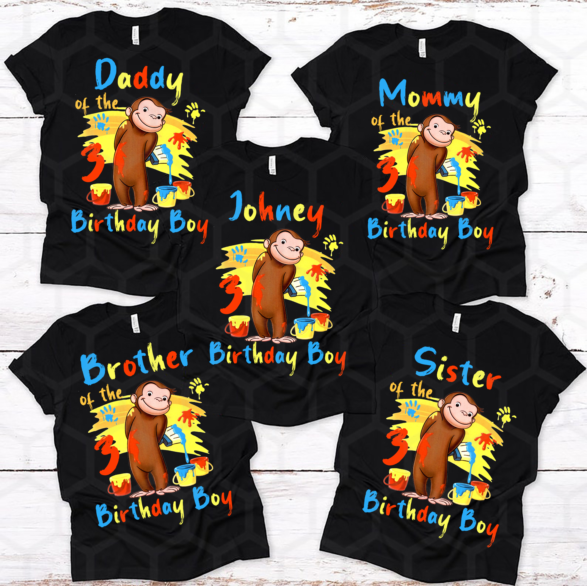 Custom Curious George Shirt, Curious George Birthday Party Shirt, Curious George Family Matching Shirt Set, Curious George Shirt