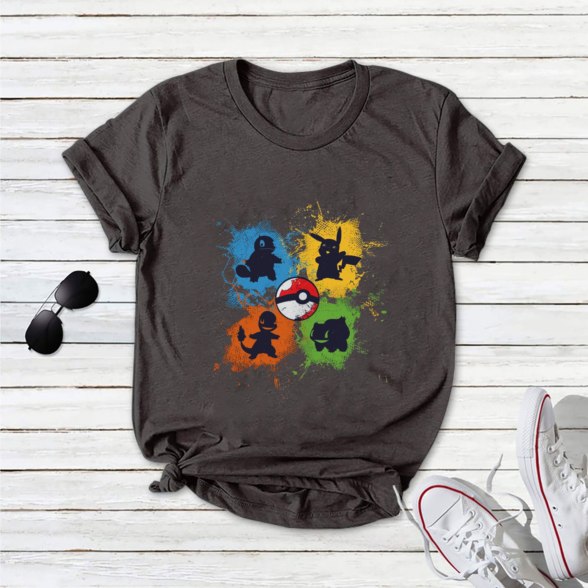 Pikachu Pokemon Squad Birthday Shirt