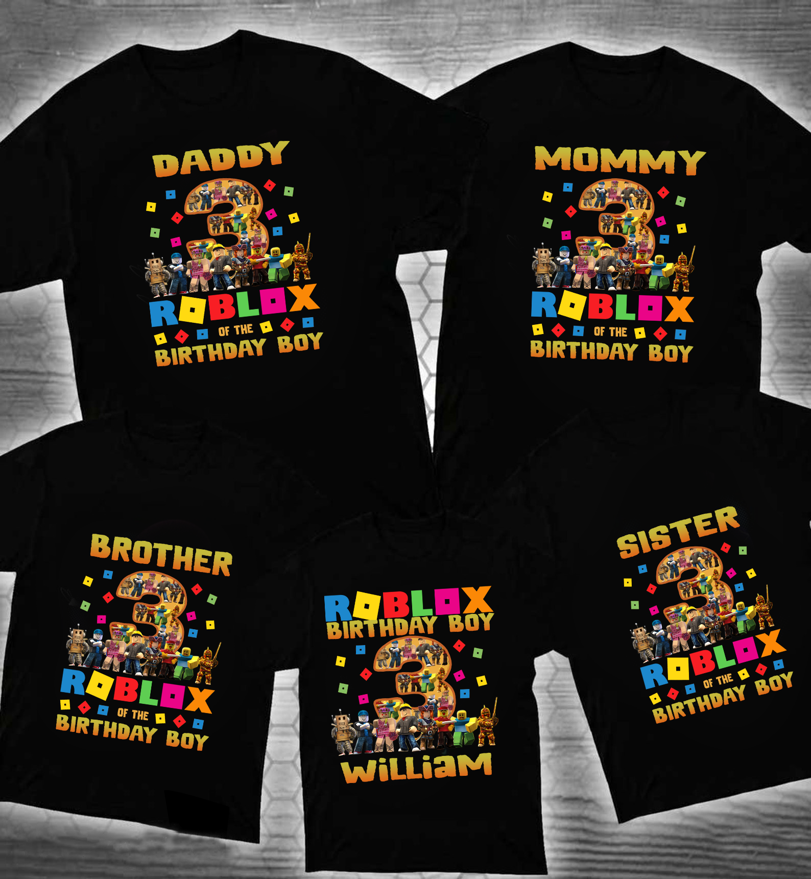 Personalised Roblox t-shirt With Name, Age, Roblox Birthday Boy Shirts, Boy Birthday, Family Matching Shirts, Birthday 2022 Shirt
