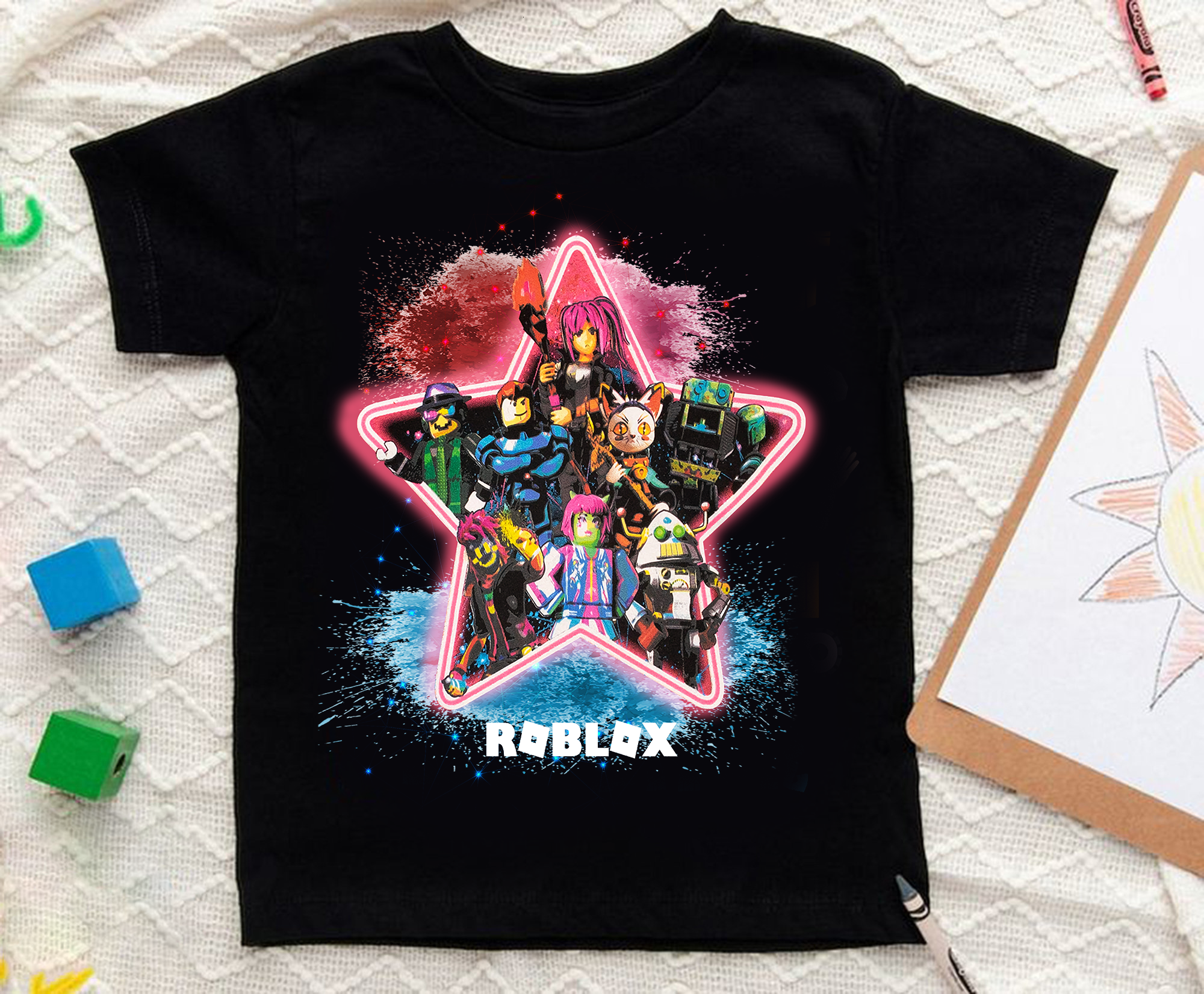 Roblox Birthday Shirt, Roblox Tshirt, Roblox Birthday Boy Shirt, Funny Gam-er Cartoon Kids Toddler shirt, Personalized Gift For Son Daughter