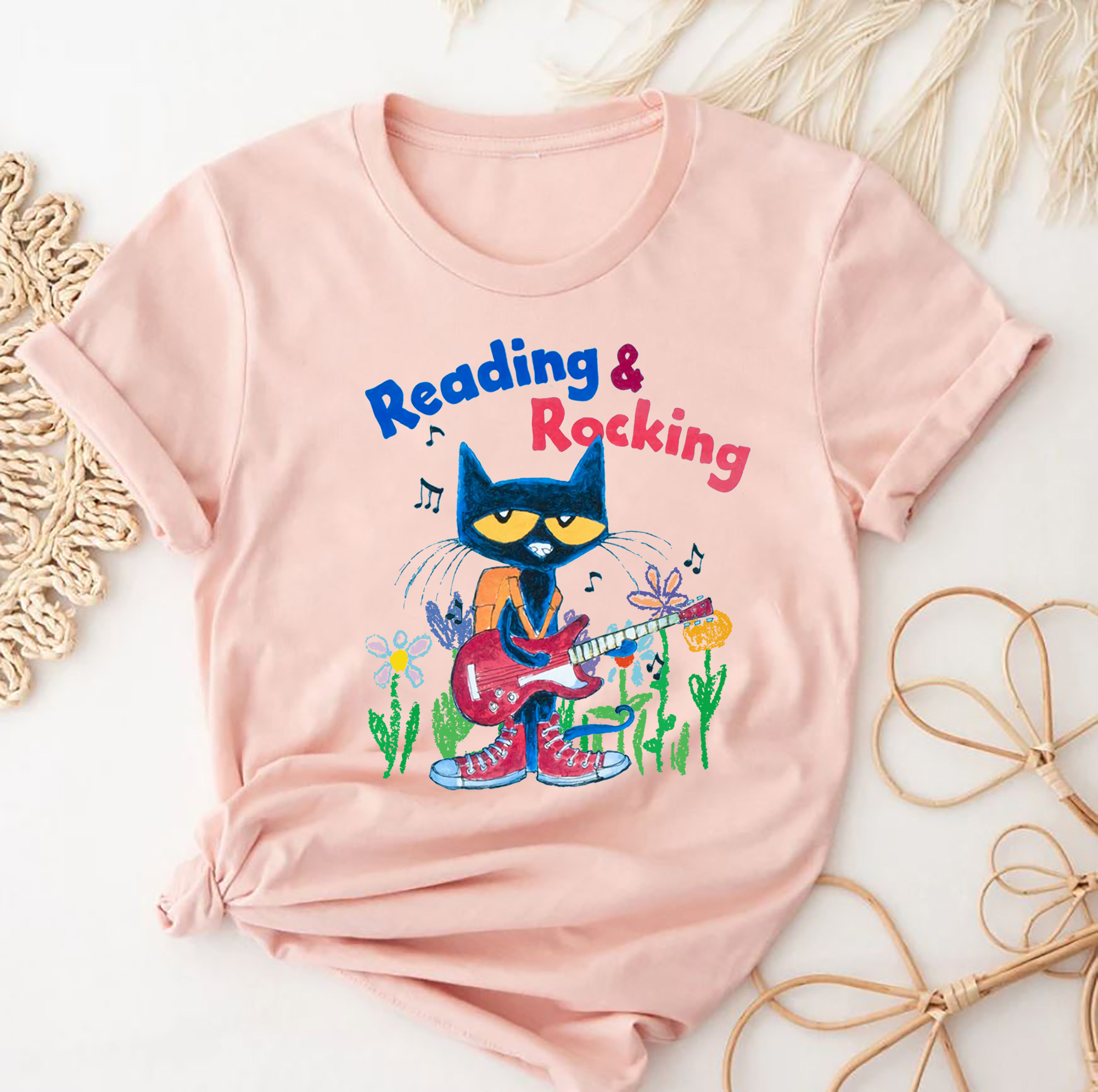 Pete The Cat Shirt, Pete The Cat Birthday Shirt, Reading Rocking Shirt, Groovy Shirt, Cat lovers shirt, Blue Cat Gift