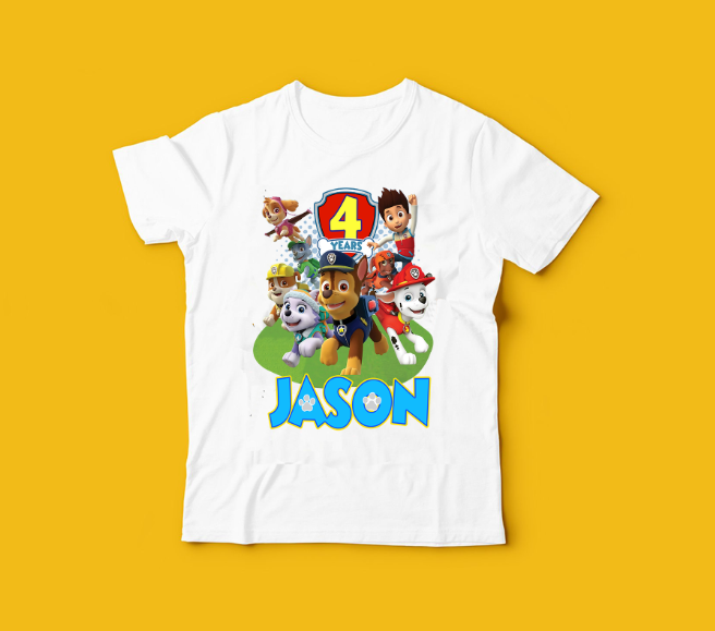 Paw Patrol Birthday Boy Shirts, Personalized Paw Patrol Birthday Shirt, Family Matching Shirts