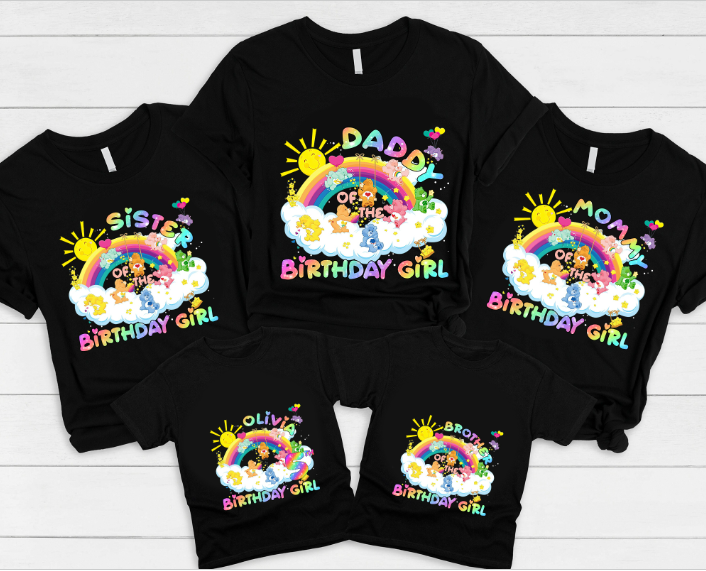 Care Bears Birthday Shirt,  Care Bears Family Birthday Matching Shirt