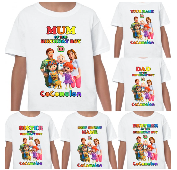 Cocomelon Birthday Shirt, Cocomelon Girl Birthday Matching Shirts, Cocomelon Birthday Party, Cocomelon Girl Shirt