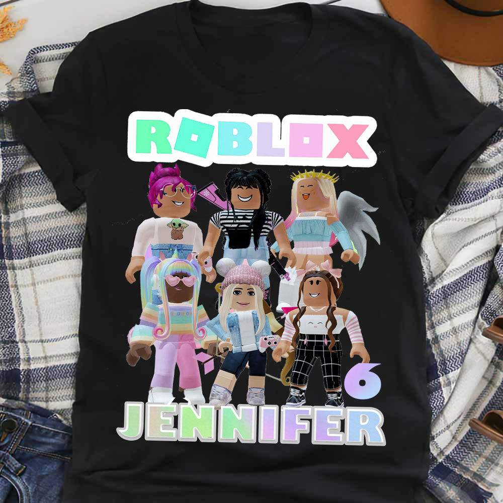 Custom Roblox Girl Birthday Matching Family Shirt, Custom Name