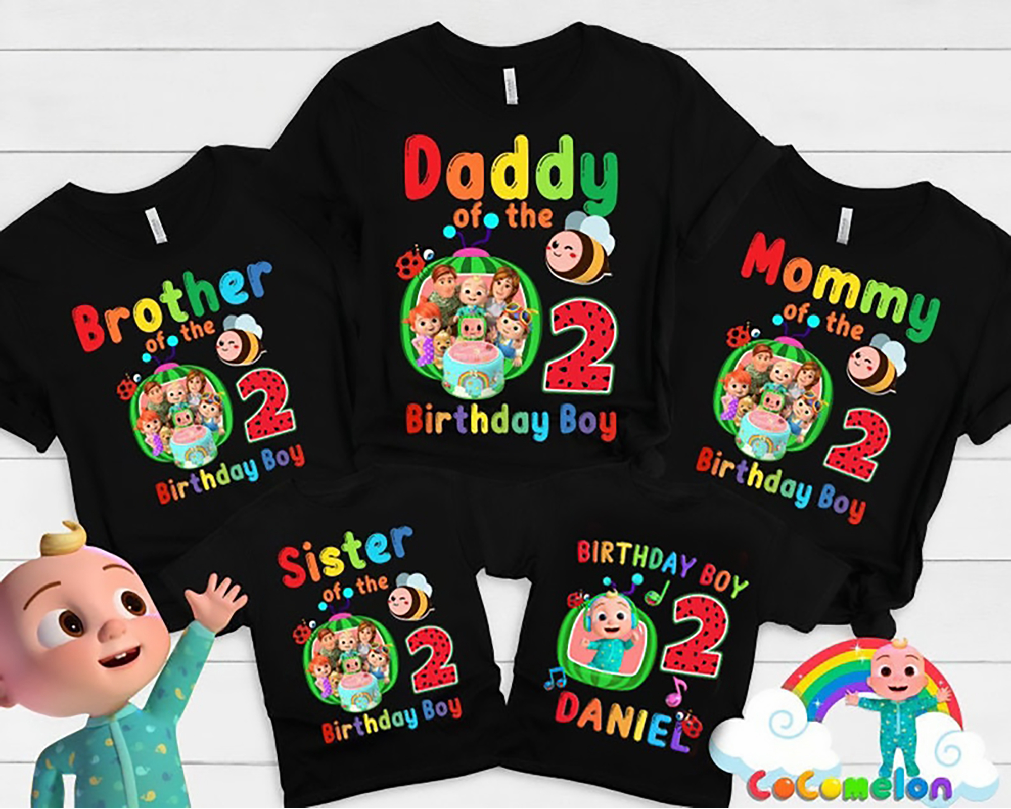 Personalized Cocomelon JJ Baby Birthday, Family Matching Birthday Shirt, Cocomelon Custom Gift Party