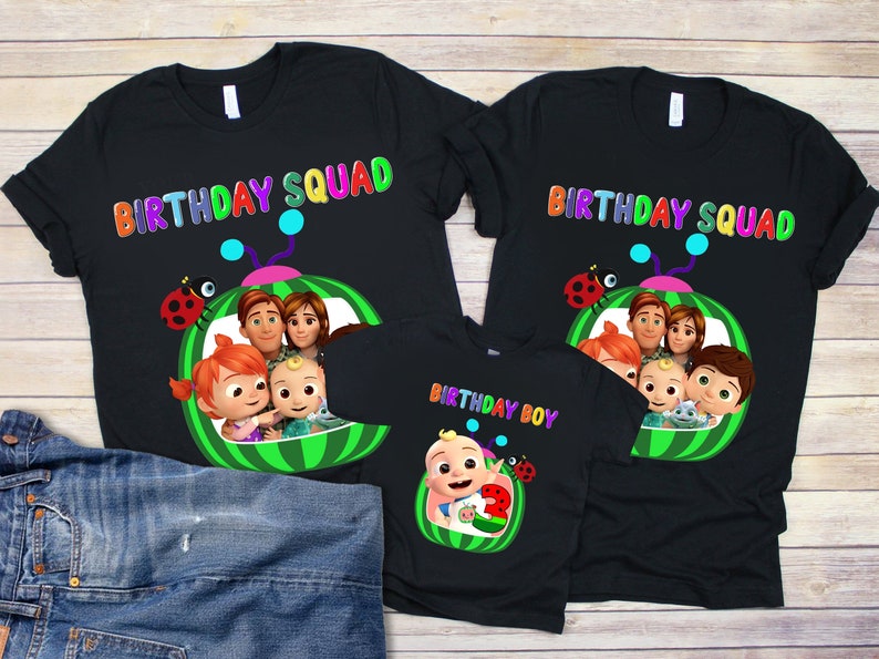 Custom Cocomelon Birthday Shirt, Cocomelon Family Shirt, Cocomelon Family Birthday Shirt