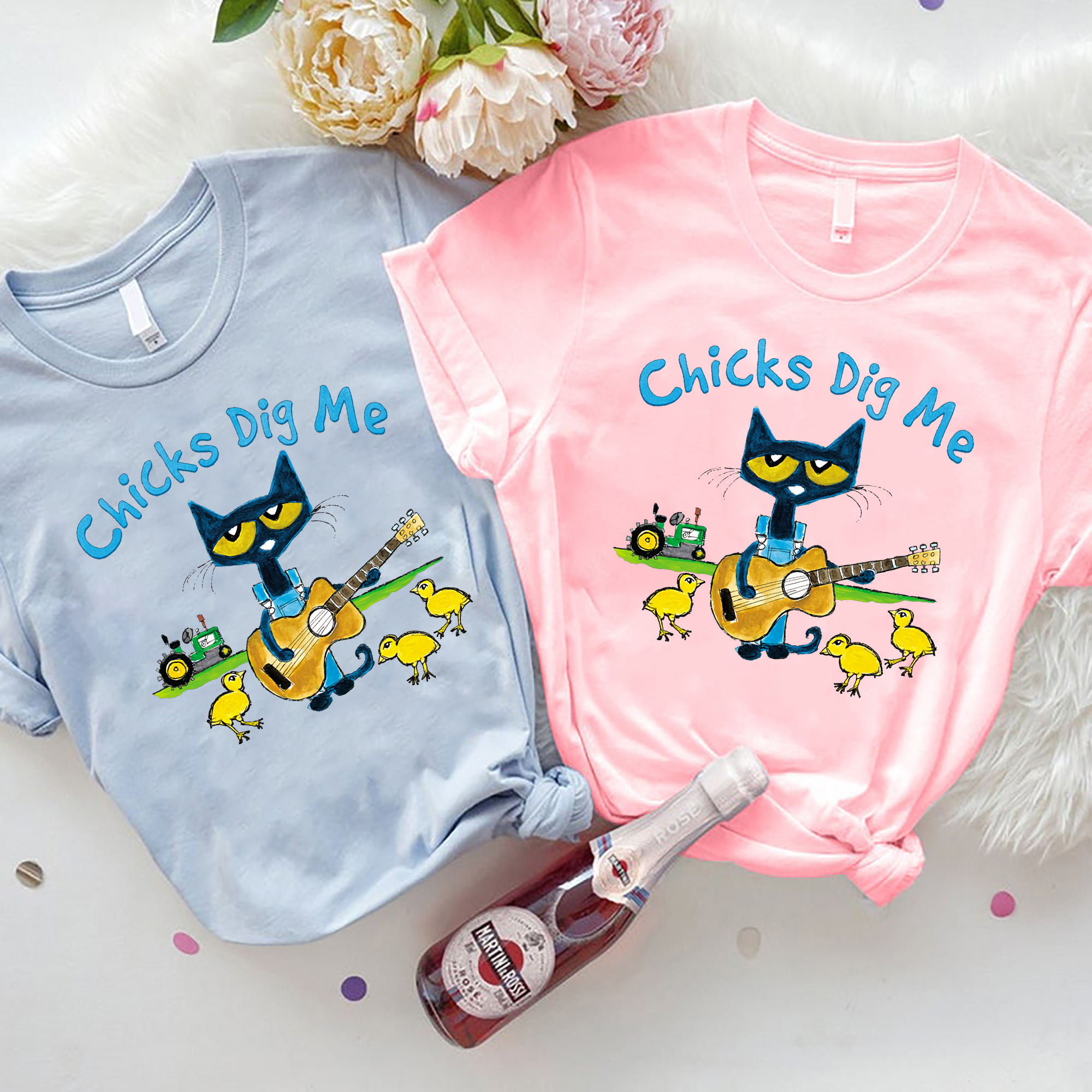 Pete The Cat Shirt, Blue Cat Chicks Dig Me Shirt, Pete The Cat Groovy Matching Shirt, Pete The Cat Inspired Birthday Shirt