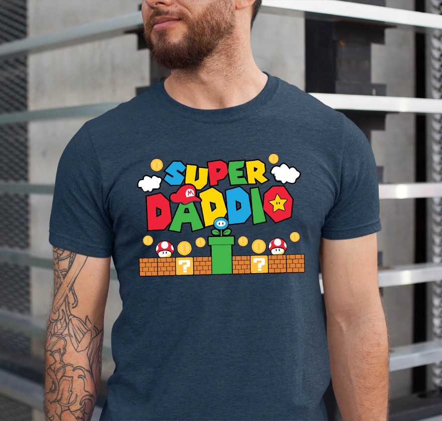 Super Daddio Funny Father's Day Gift Shirt, Birthday T Shirt For Dad Fathers Day Gift Fathers Day T-Shirt Mens Birthday Gifts