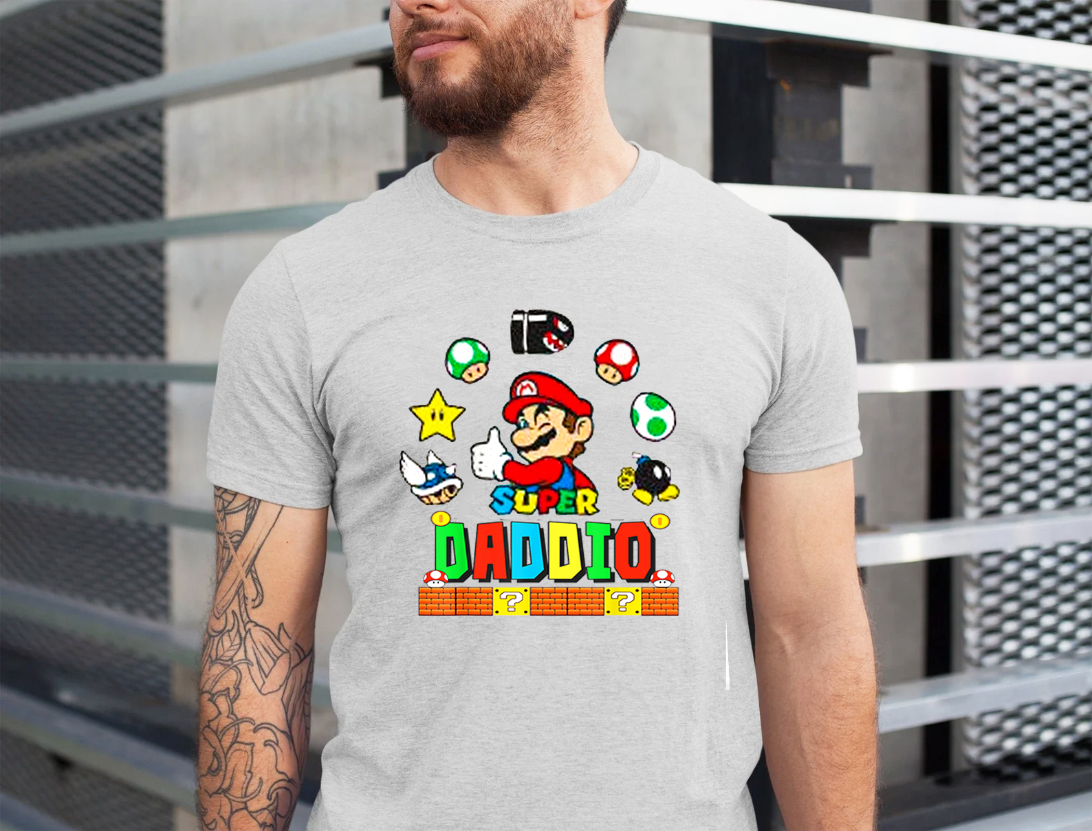 Super Daddio T-Shirt, Mario Dad Shirt, Fathers Day Shirt, Gamer Daddy Shirt, Funny Fathers Day Gift, Mario Funny Shirt, Funny Daddio Tee, Funny Shirt, Best dad Mario