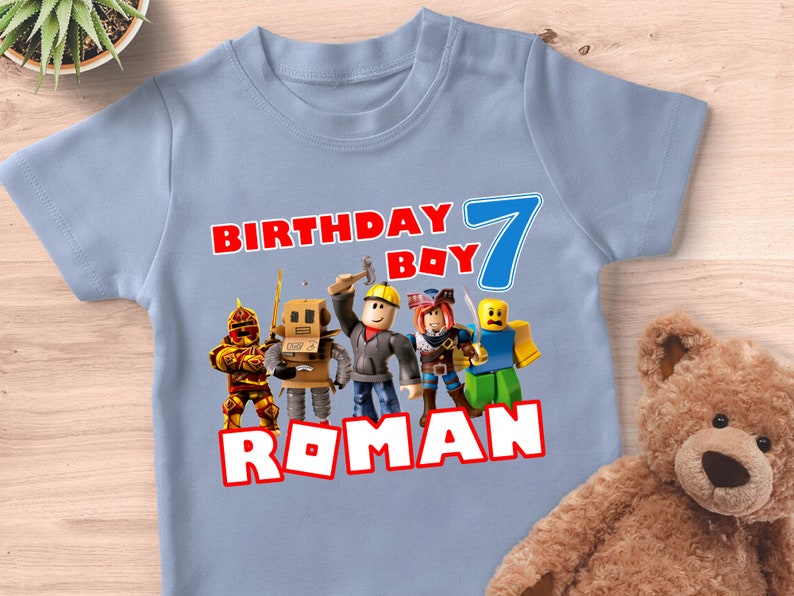 Boys Roblox Birthday Shirt, Roblox Birthday Theme Shirt, Roblox Family Matching Shirt, Roblox Birthday T-Shirts, Roblox Game Shirt