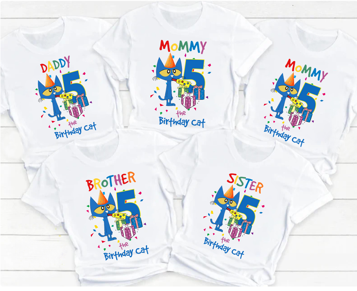 Personalized Pete The Cat Birthday Shirt, Funny Blue Cat Cartoon Kids Toddler shirt, Custom Birthday Gift For Son Daughter, cat lover tee