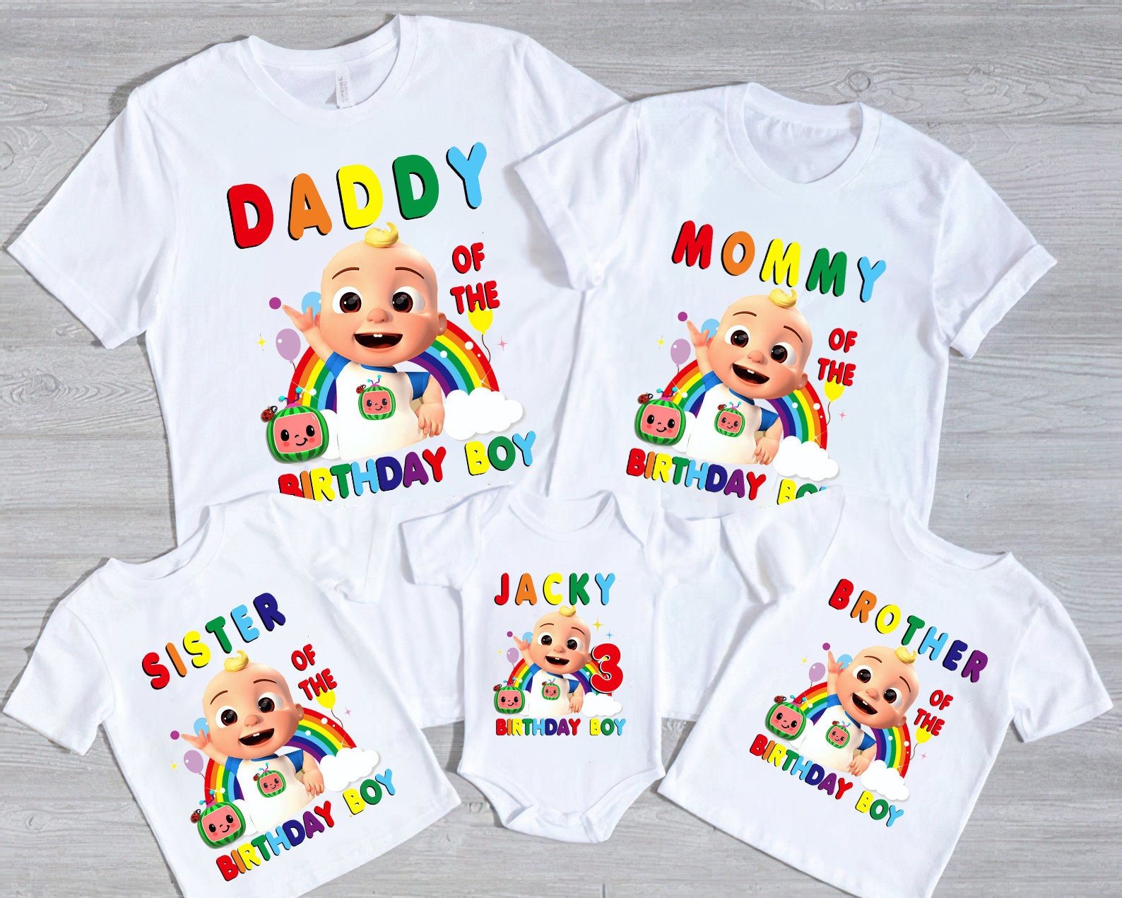 Personalized Coco-melon Birthday Shirts, Cocomelon Family Shirt, Cocomelon Party Shirt, Jojo Cocomelon Shirt