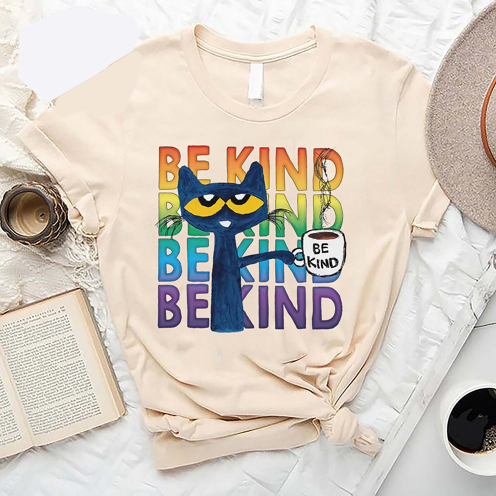 Pete The Cat be Kind Shirt, Is Groovy Birthday Shirt, Funny Blue Cat Cartoon Kids Toddler shirt, Custom Gift For Son Daughter shirt