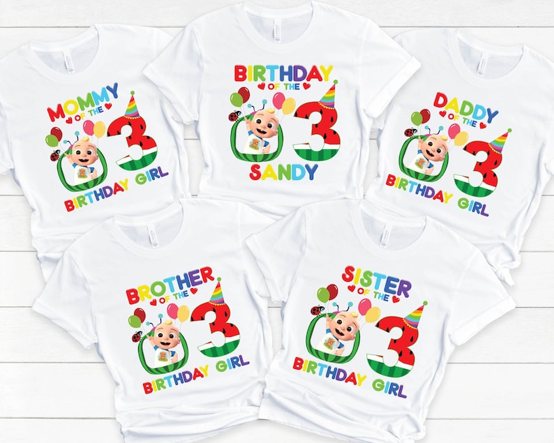 Custom Cocomelon Family Matching Shirt, Cocomelon Family Birthday Shirt, Melon Birthday Shirt, Cocomelon Personalize Birthday Shirt