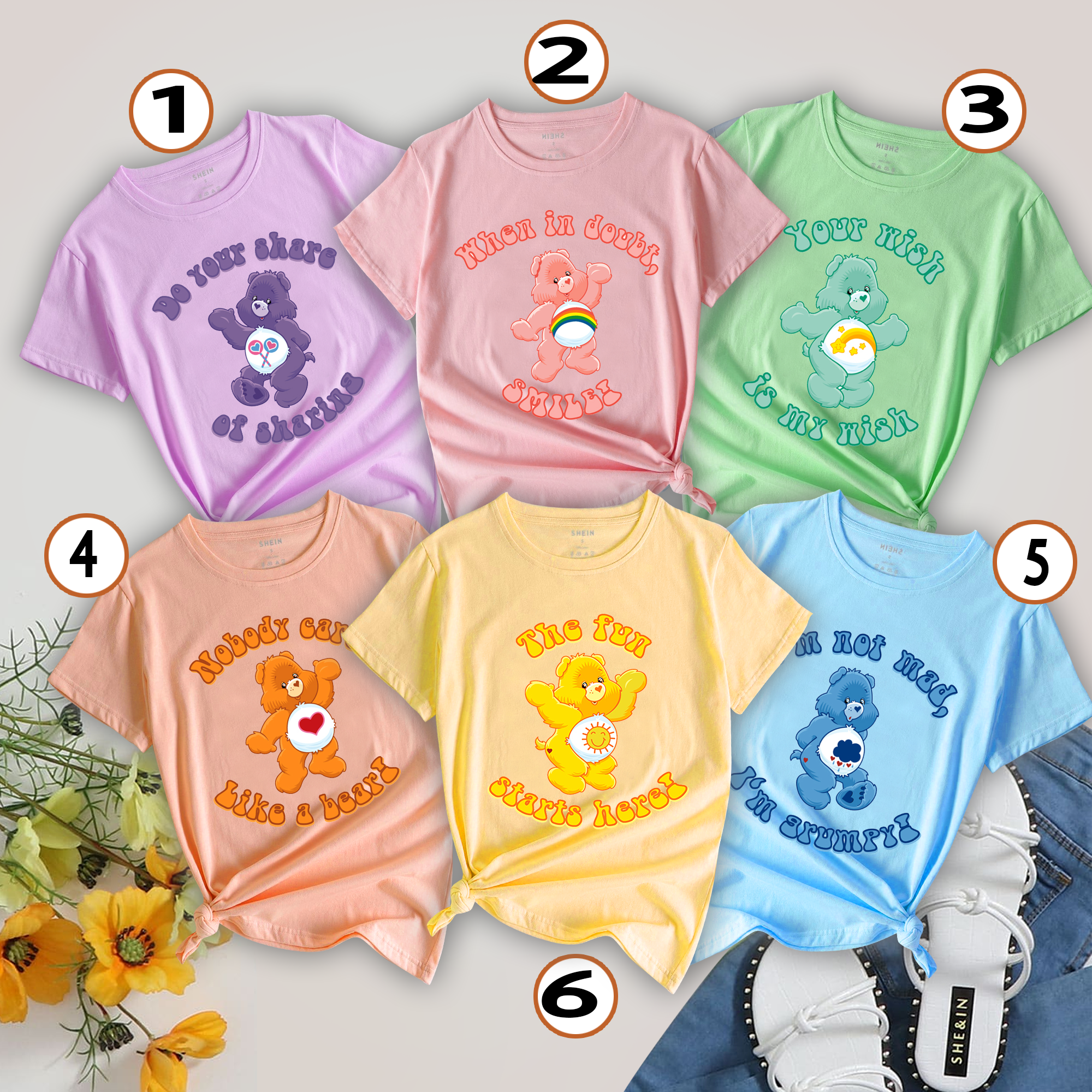 Care Bears Squad Goals Shirt, Care Bears Group Shirt, Care Bears Matching Family Shirt, Care Bears Group Tee