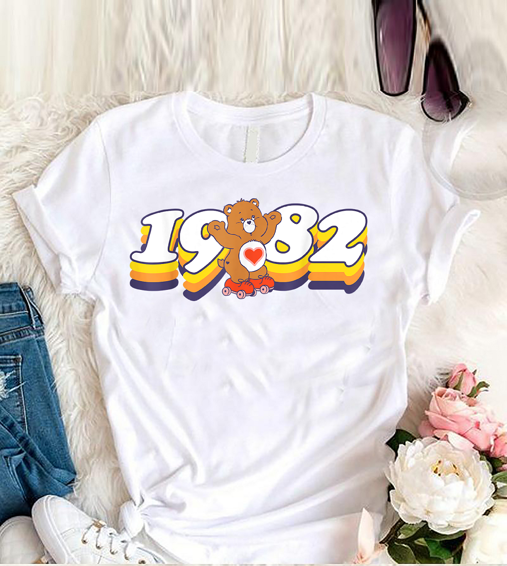 Care bear 80ss T-Shirt, Growing up in the 80ss T-Shirt, Nostalgic 80ss T-Shirt, Care bears vintage shirt, Care bear lover tee