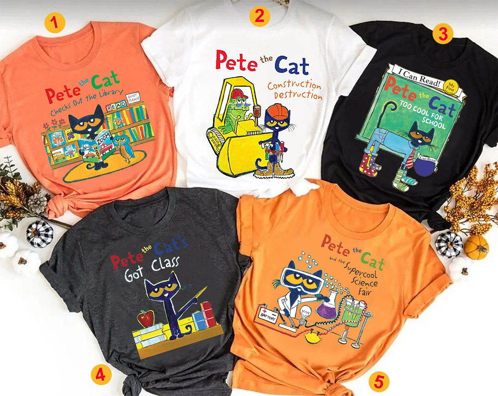 Pete The Cat shirt, Pete with Coffee, Its All groovy shirt, be kind cat T-Shirt,Funny Blue Cat Cartoon Kids shirt, pete cat back to school