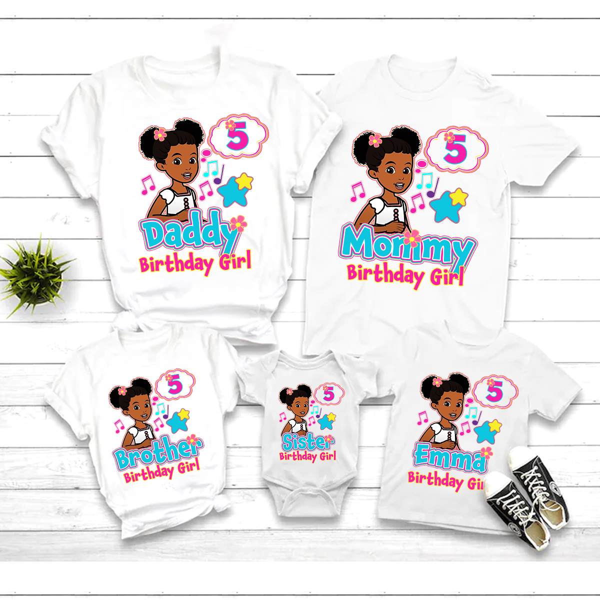 Personalized Gracies Corner Birthday Family Shirt Set, Custom Matching Family Shirt, Personalized Birthday Gifts