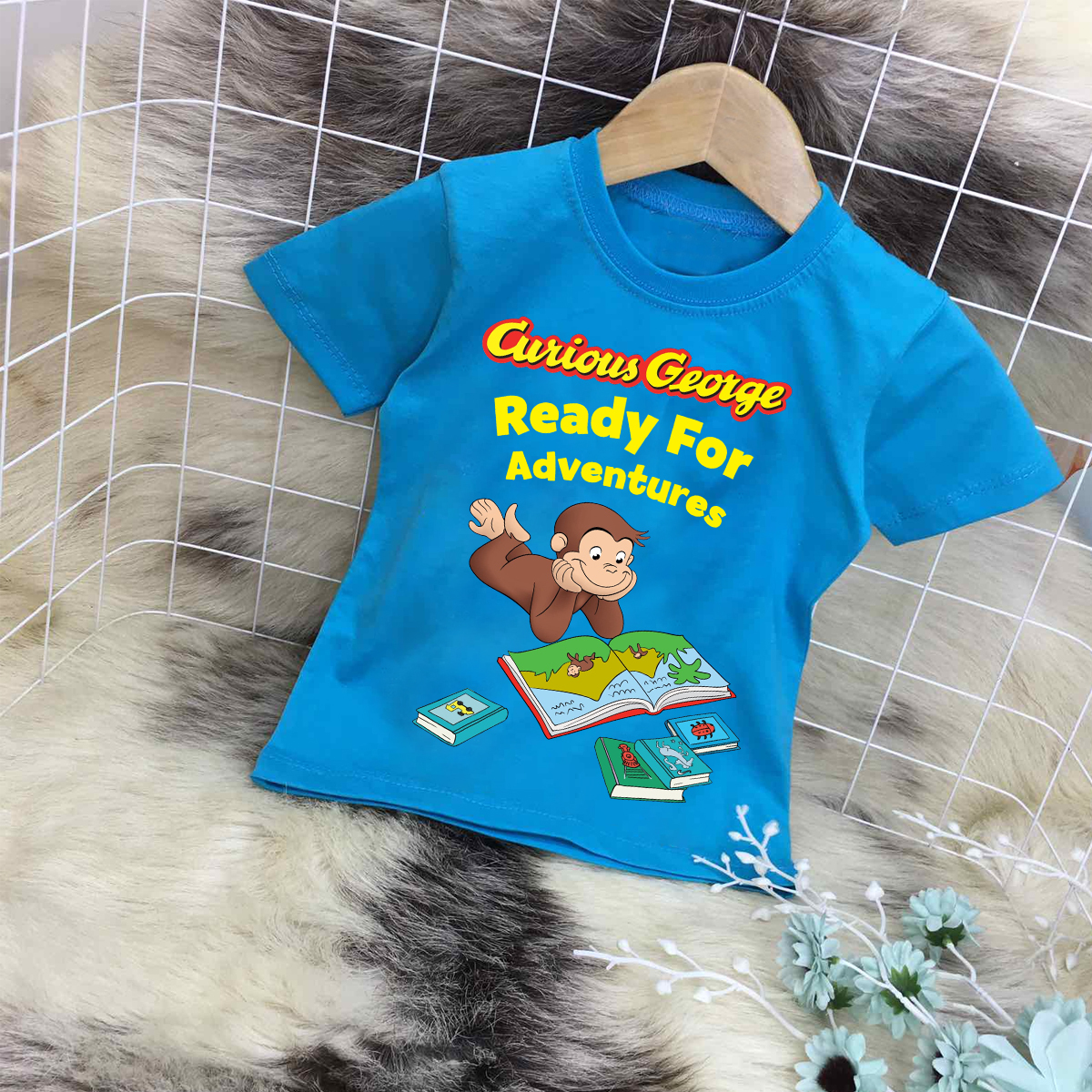 Personalized Curious George Birthday Shirt, custom Name and Age cartoon shirt, Curious George Family Shirts, birthday kids tee