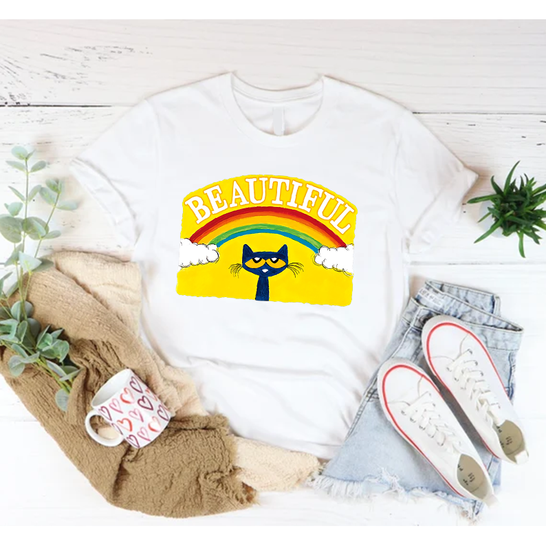 Pete The Cat Beautiful shirt, Its All Good In Kindergarten Unisex T-shirt, Back to School Tee, cat lover shirt, Pete The Cat kids shirt