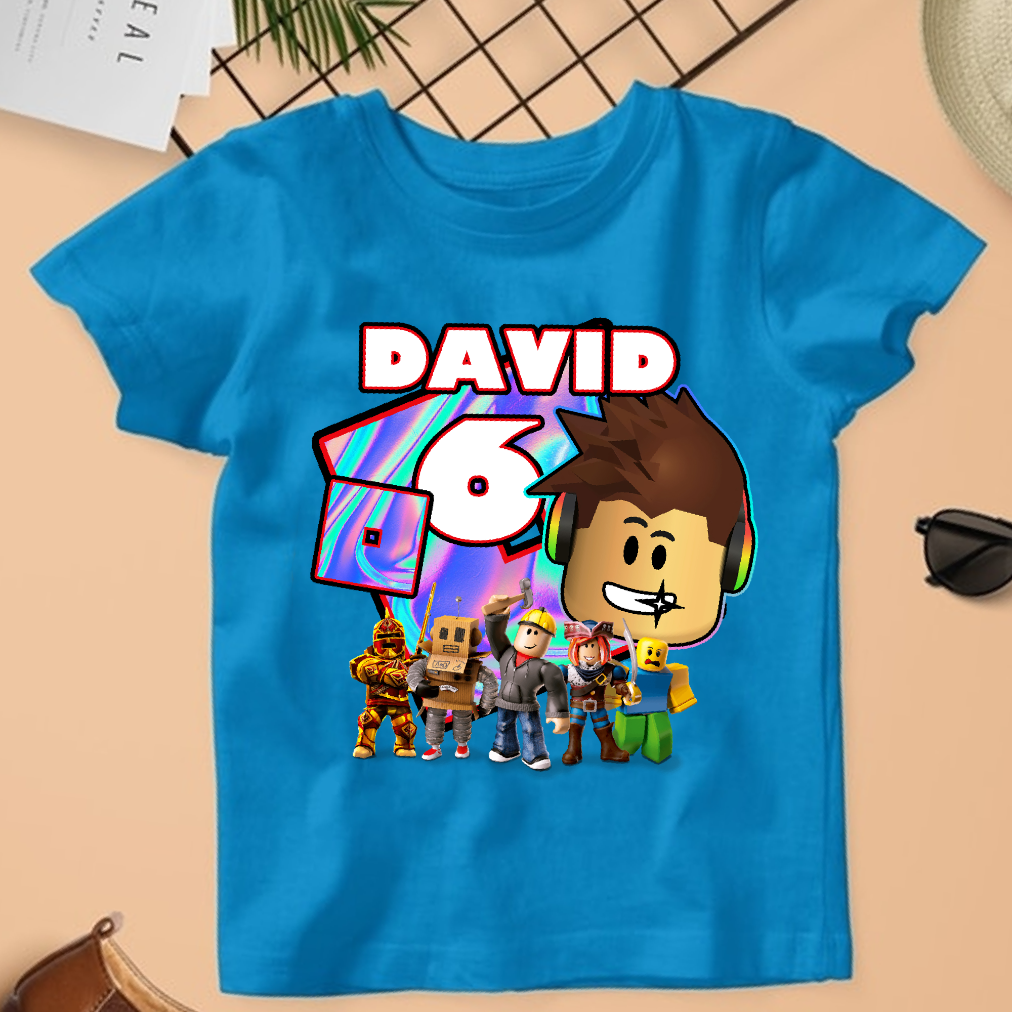 Personalized Roblox Birthday Boy Family Shirt Set, Custom Matching Family Shirt, Personalized Birthday Gifts