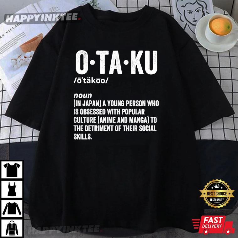 Otaku Dictionary Definition Funny Teen Anime Weeb Decor T-Shirt