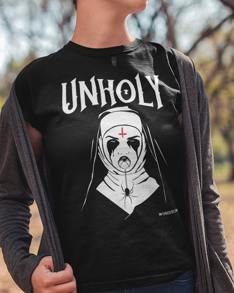 Unholy Nun Shirt wunderling | Sanatize Halloween Horror Movie Satanic Free Shipping Worldwide