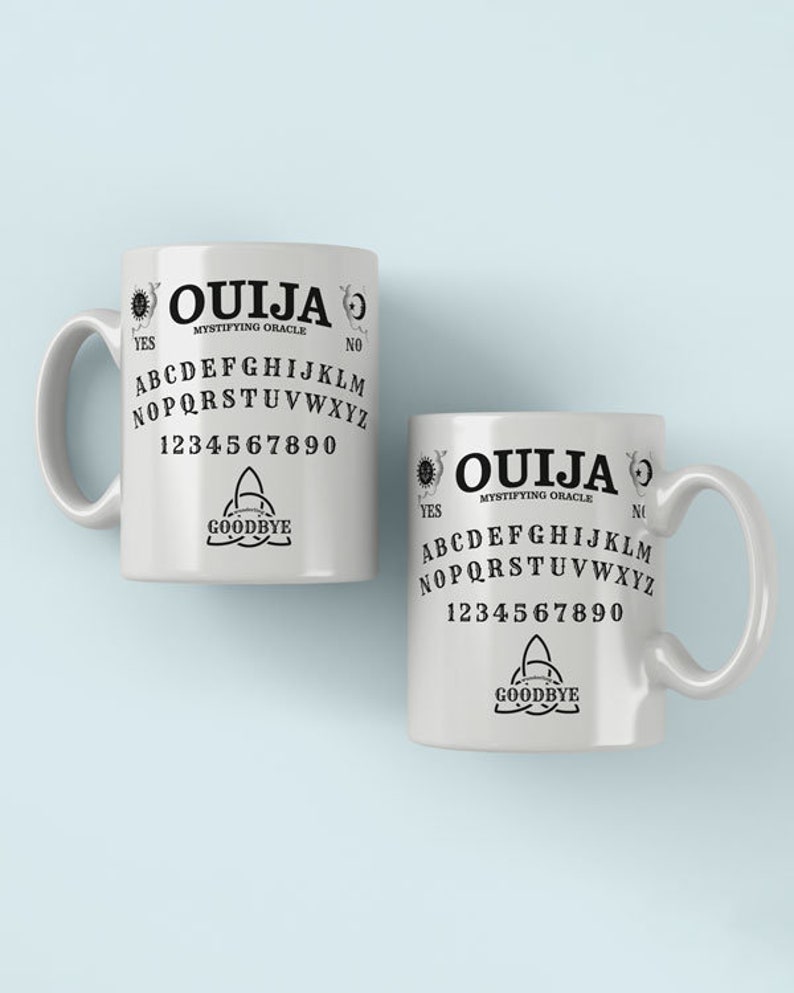 Ouija Board Coffee Mug Wunderling | Paranormal Ghost Hunter Witchy Spiritboard Planchette Free Shipping Worldwide